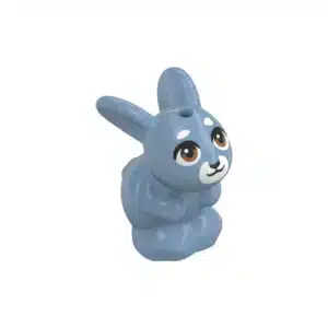 LEGO Rabbit (Sitting) with Medium Dark Flesh Eyes and White Muzzle